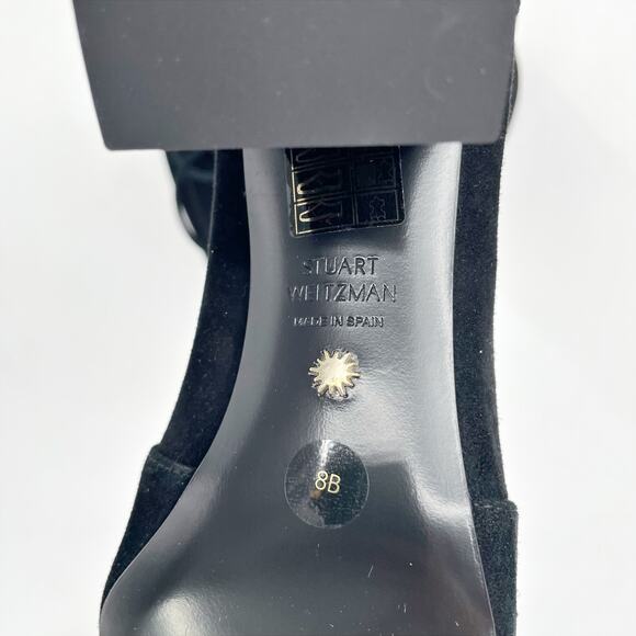 Stuart Weitzman Womens Flareland Tall Suede Boots US 8B EU 38-39 Black NIB - Picture 12 of 13